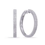 White Gold Diamond Earring