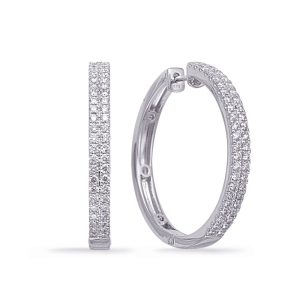 White Gold Diamond Earring