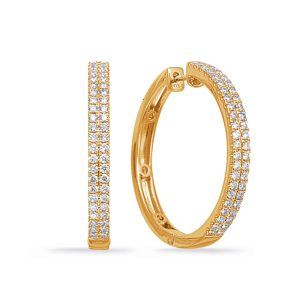 Yellow Gold Diamond Earring