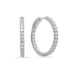 White Gold Diamond Earring