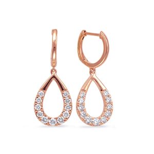 Rose Gold Diamond Earring