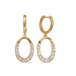 Yellow Gold Diamond Earring