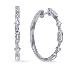 White Gold Diamond Earring