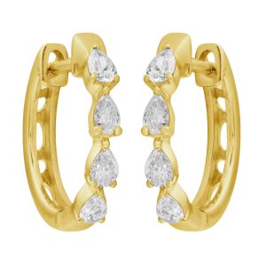 Yellow Gold Diamond Earring