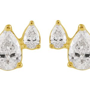 Yellow Gold Diamond Earring
