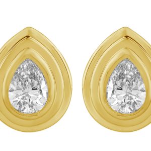 Yellow Gold Diamond Earring