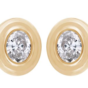 Yellow Gold Diamond Earring