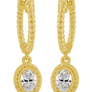 Yellow Gold Diamond Earring
