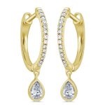 Yellow Gold Diamond Earring