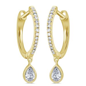 Yellow Gold Diamond Earring
