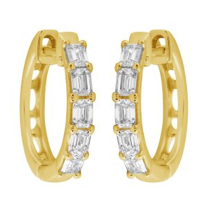 Yellow Gold Diamond Earring