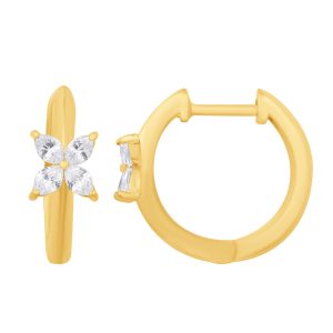 Yellow Gold Diamond Earring