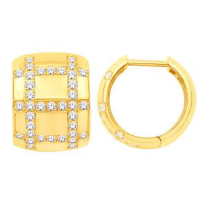 Yellow Gold Diamond Earring
