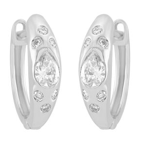 White Gold Diamond Earring