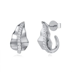 White Gold Diamond  Earring