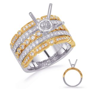 Yellow & White Gold Diamond Engagement R