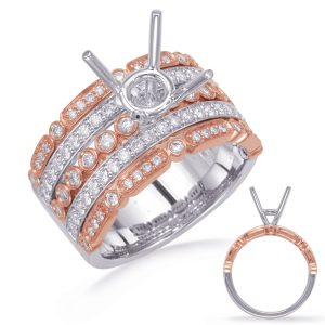 Rose & White Gold Engagement Ring