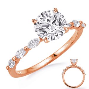 Rose Gold Marquise Engagement R