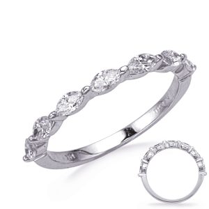 Platlnum Diamond Marquise Band