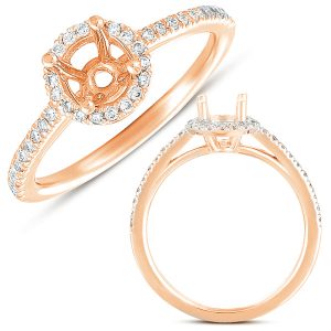 Rose Gold Halo Engagement Ring