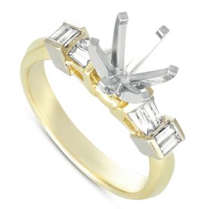 Yellow & White Gold Engagement Ring