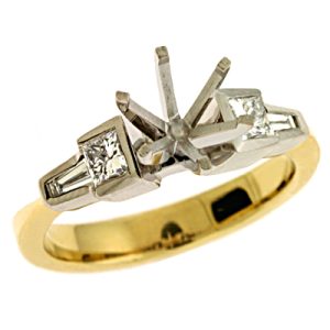 Yellow & White Gold Engagement Ring