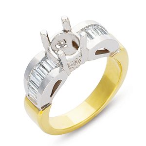 Yellow & White Gold Engagement Ring