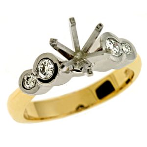 Yellow & White Gold Engagement Ring