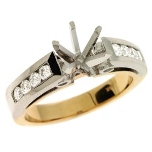 Yellow & White Gold Engagement Ring