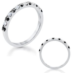 White Gold & Black Diamond Matching Band