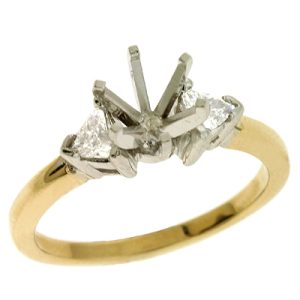 Yellow & White Gold Engagement Ring