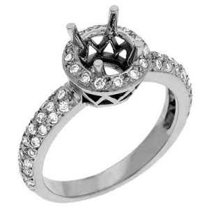 White Gold Halo Engagement Ring