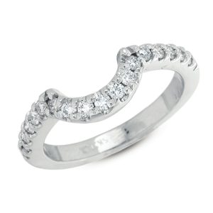 White Gold Mtching Band