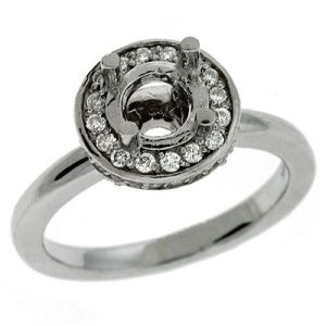 White Gold Halo Engagement Ring