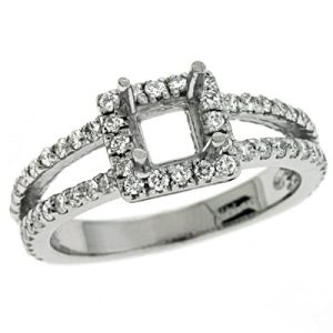 White Gold Halo Engagement Ring
