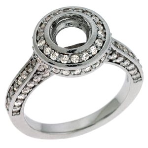 White Gold Halo Engagement Ring