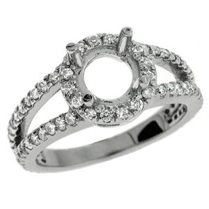 White Gold Halo Engagement Ring