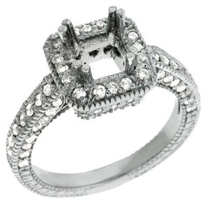 White Gold Halo Engagement Ring