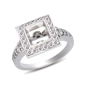 White Gold Halo Engagement Ring