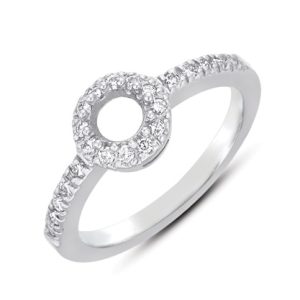 White Gold Halo Engagement Ring