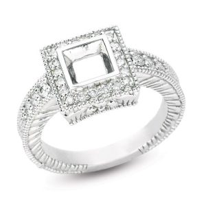 White Gold Engagement Ring (5.5mm)
