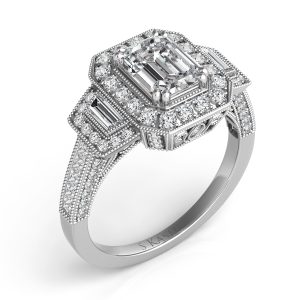 White Gold Halo Engagement Ring