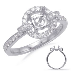 Platinum Halo Engagement Ring