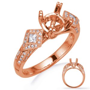 Rose Gold Diamond Engagement Ring