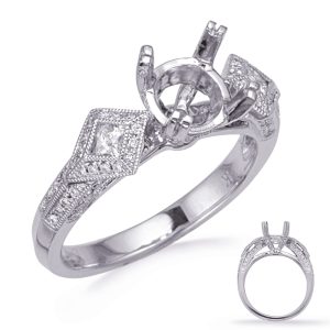 White Gold Diamond Engagement Ring