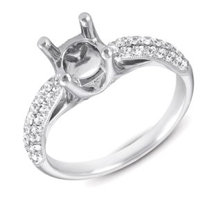 Platinum Pave Engagement Ring