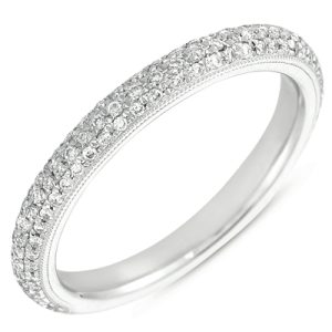 Platinum Pave Wedding Band