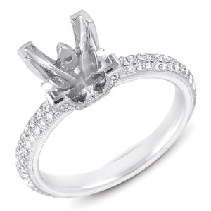 Platinum Pave Engagement Ring