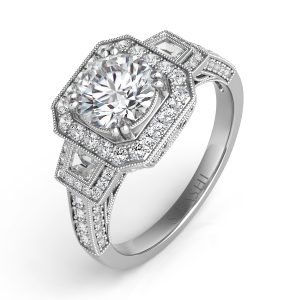 Platinum Halo Engagement Ring
