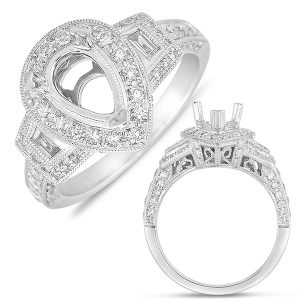 Platinum Halo Engagement Ring